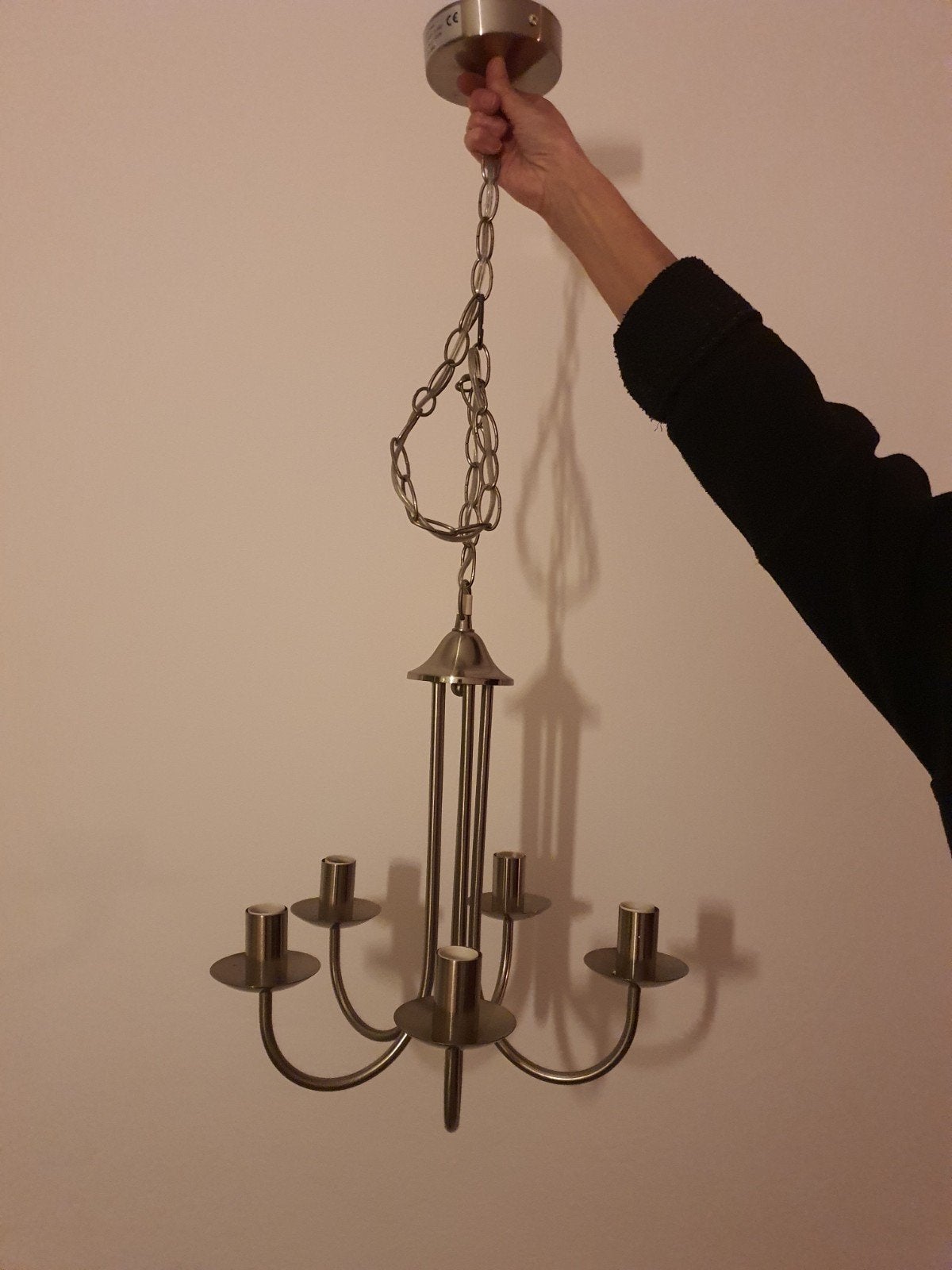 Luxe Design Hanglamp (Chandelier) Set Metaal, Huis en Inrichting, Ophalen, Zo goed als nieuw, Metaal