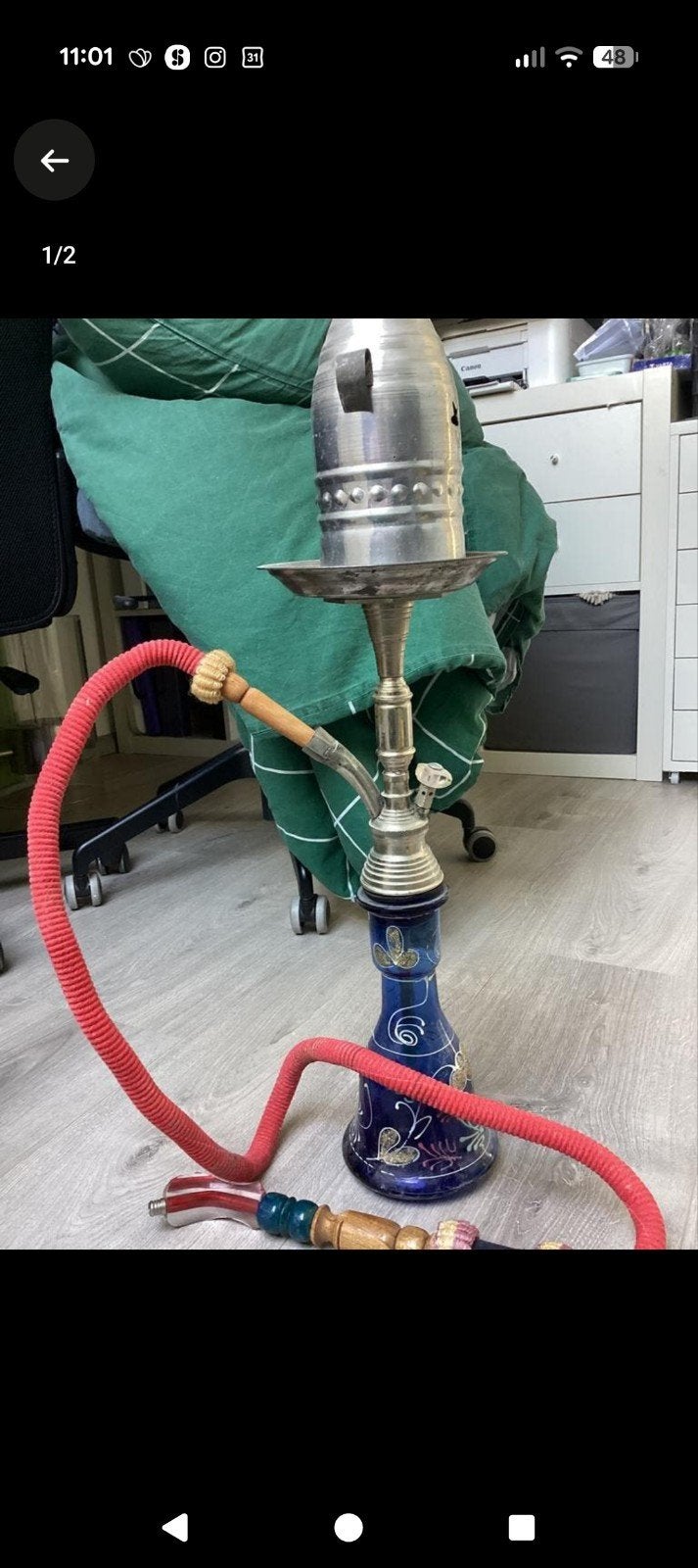 Sisha waterpijp, Ophalen of Verzenden, Zo goed als nieuw
