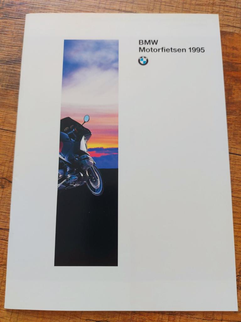 1995 keurige Bmw motorfiets folder o.a. R 1100  -K75 - K1100, Boeken, Ophalen of Verzenden, Zo goed als nieuw, BMW
