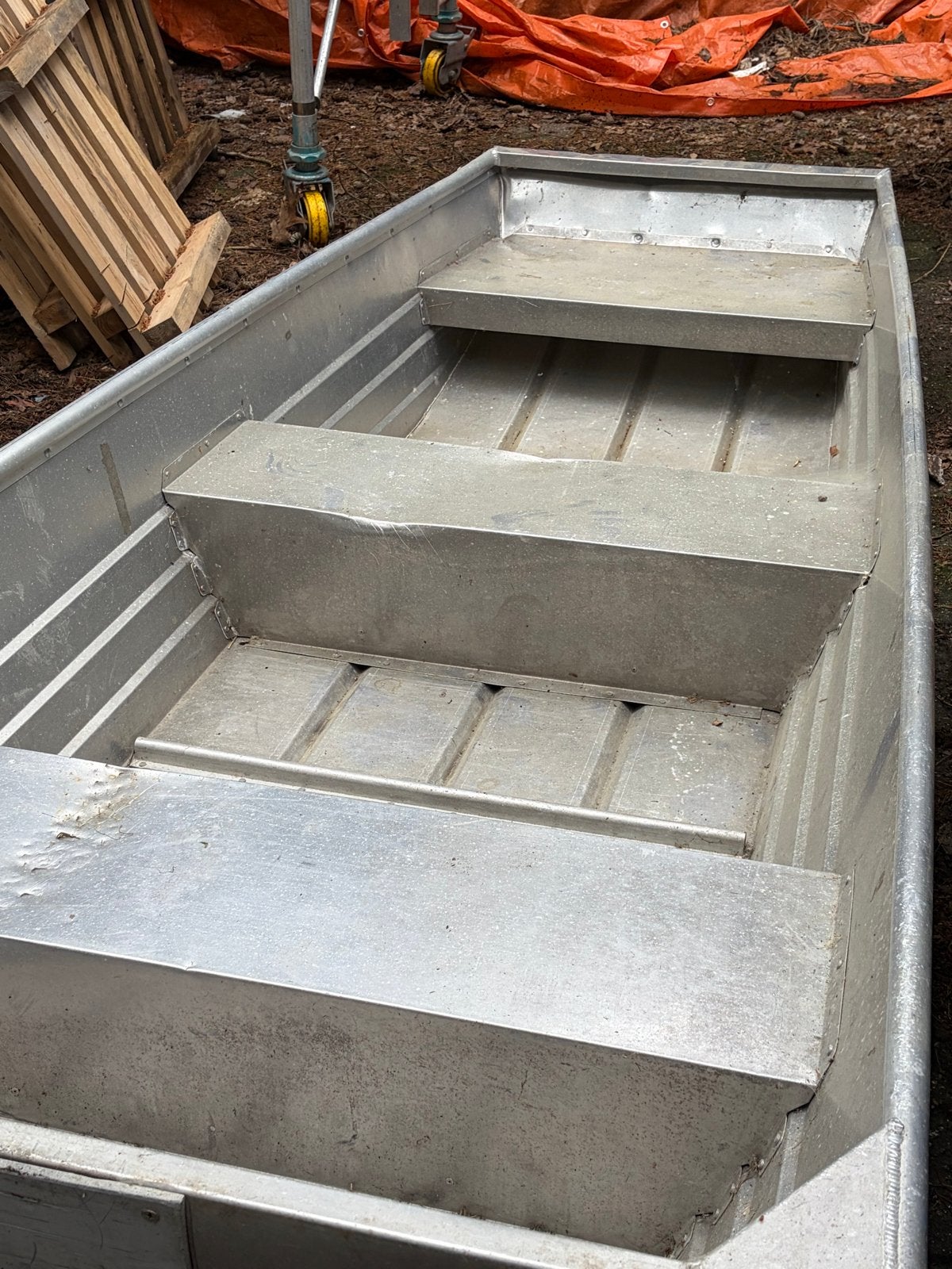Aluminium platbodem SRJ 10 Sunnergroup., Ophalen of Verzenden, Gebruikt, Aluminium