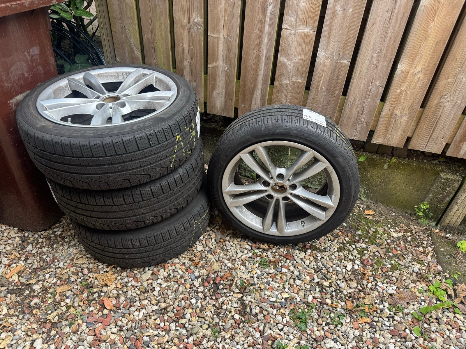 Bmw Pirelli Winterbanden met velgen - 225/45 R18, Ophalen, 18 inch, Gebruikt, Banden en Velgen
