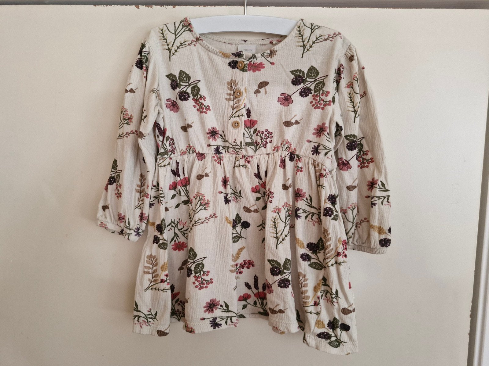 Mooi Lindex jurkje maat 80 met bloemenprint, Ophalen of Verzenden, Zo goed als nieuw, Lindex, Meisje