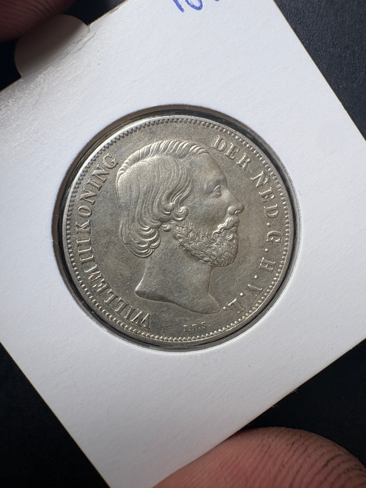 Prachtige 1 Gulden Munt Koning Willem III 1858, Postzegels en Munten, Munten | Nederland, 1 gulden, Koning Willem III, Zilver