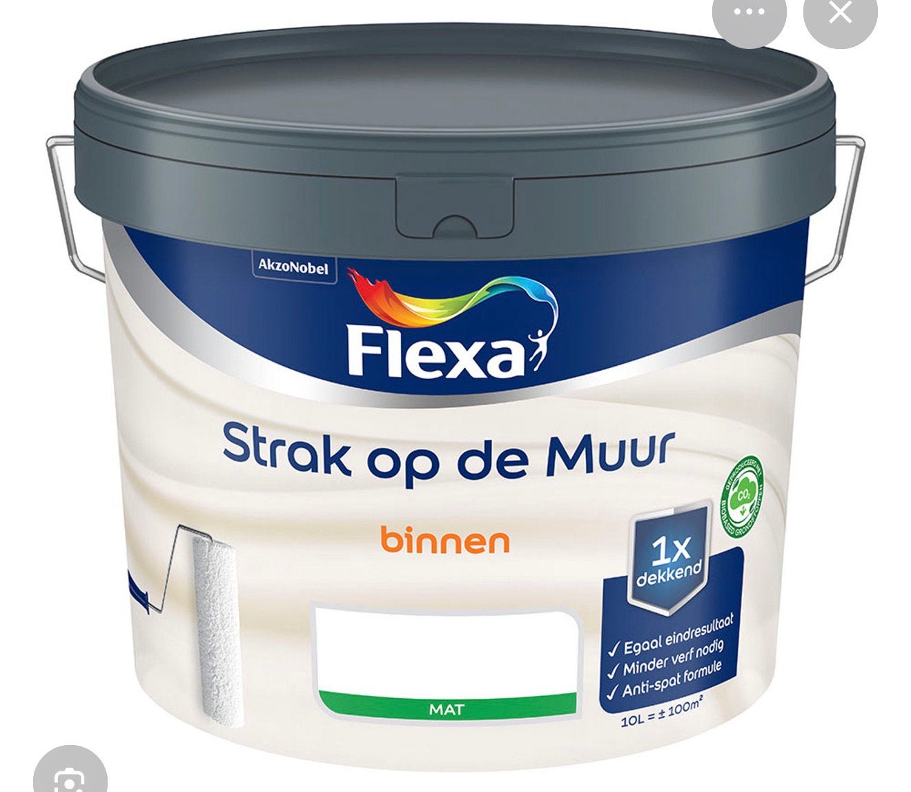 Flexa strak op de muur 10Liter ral 1015, Ophalen, 5 tot 10 liter, Beige, Nieuw