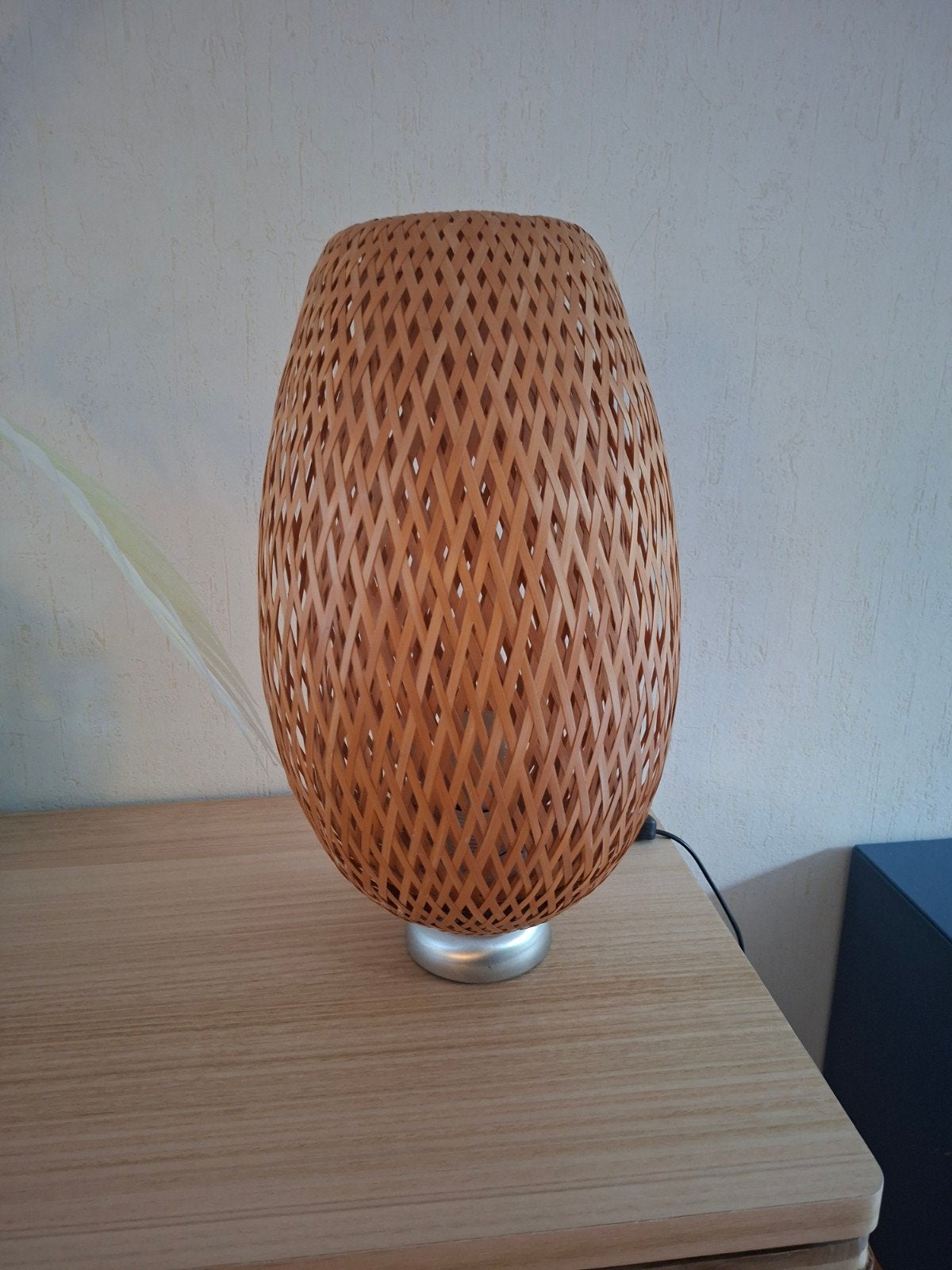 2x IKEA Boja Tafellampen - Bamboe, Huis en Inrichting, Scandinavisch, Met schakelaar, Natuurlijk materiaal, IKEA