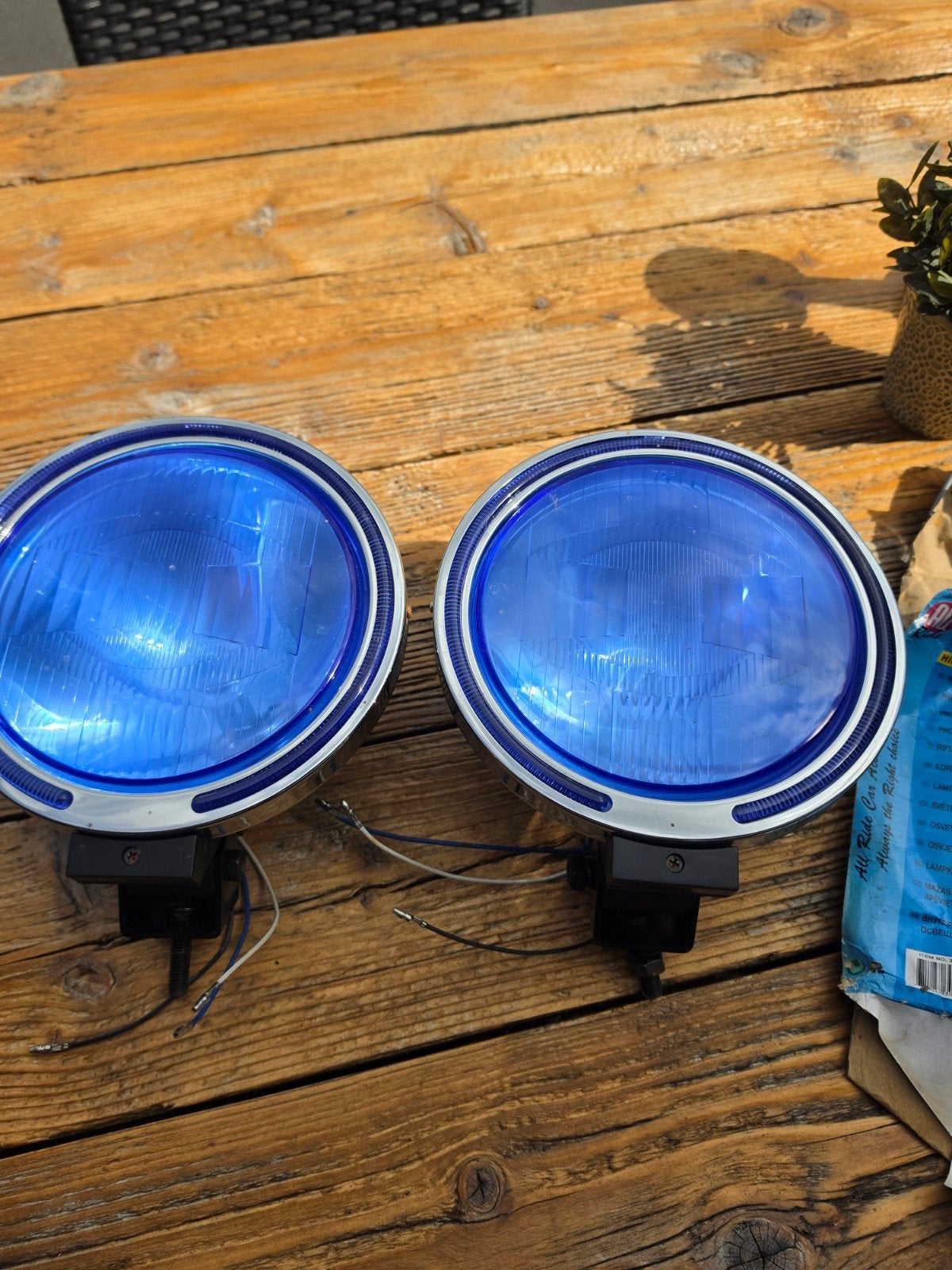 verstralers met blauw glas., Auto-onderdelen, Verlichting, Ophalen of Verzenden, Nieuw