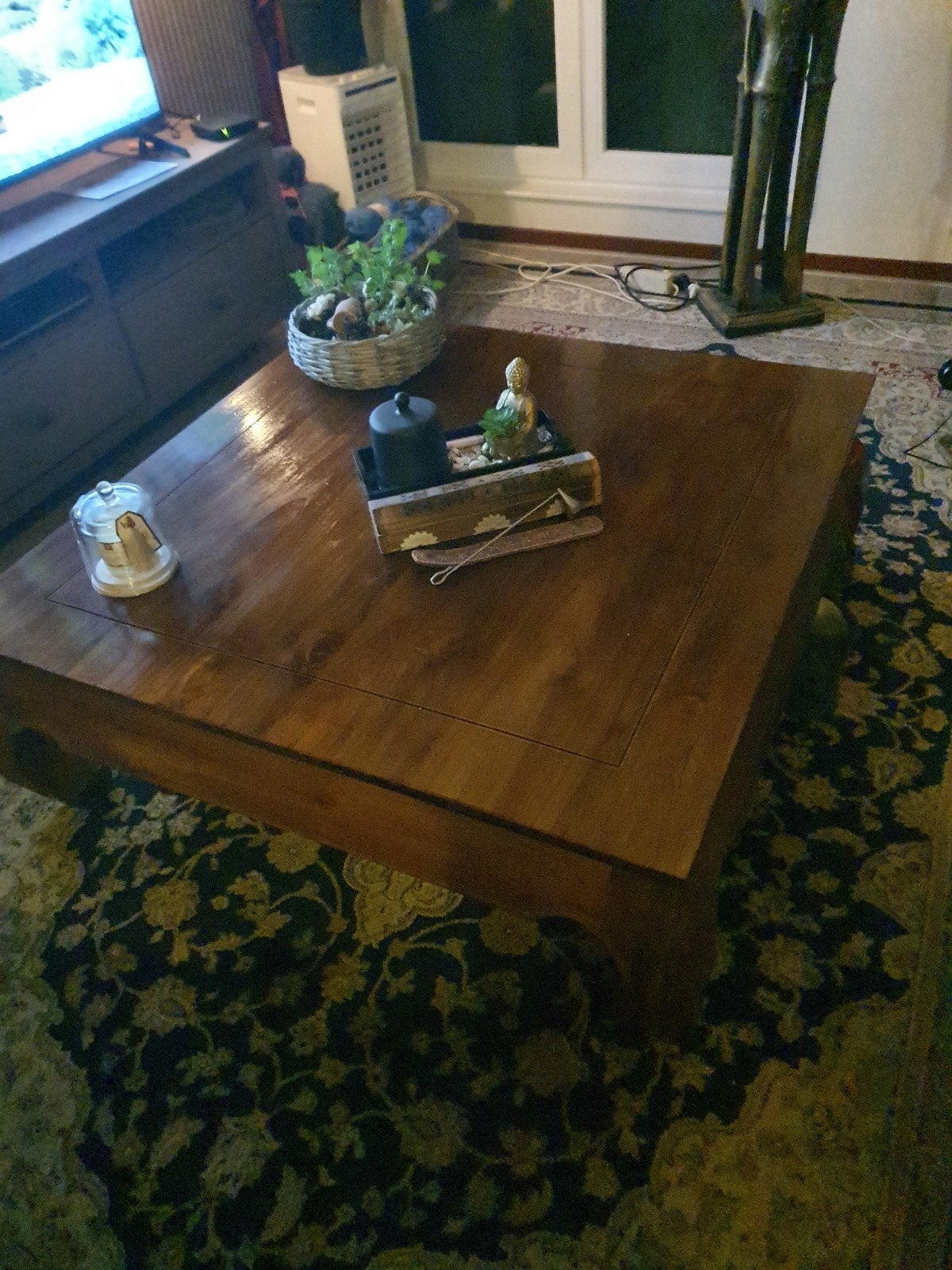 te koop, Huis en Inrichting, Tafels | Salontafels, Ophalen, Gebruikt, 50 tot 100 cm, Vierkant