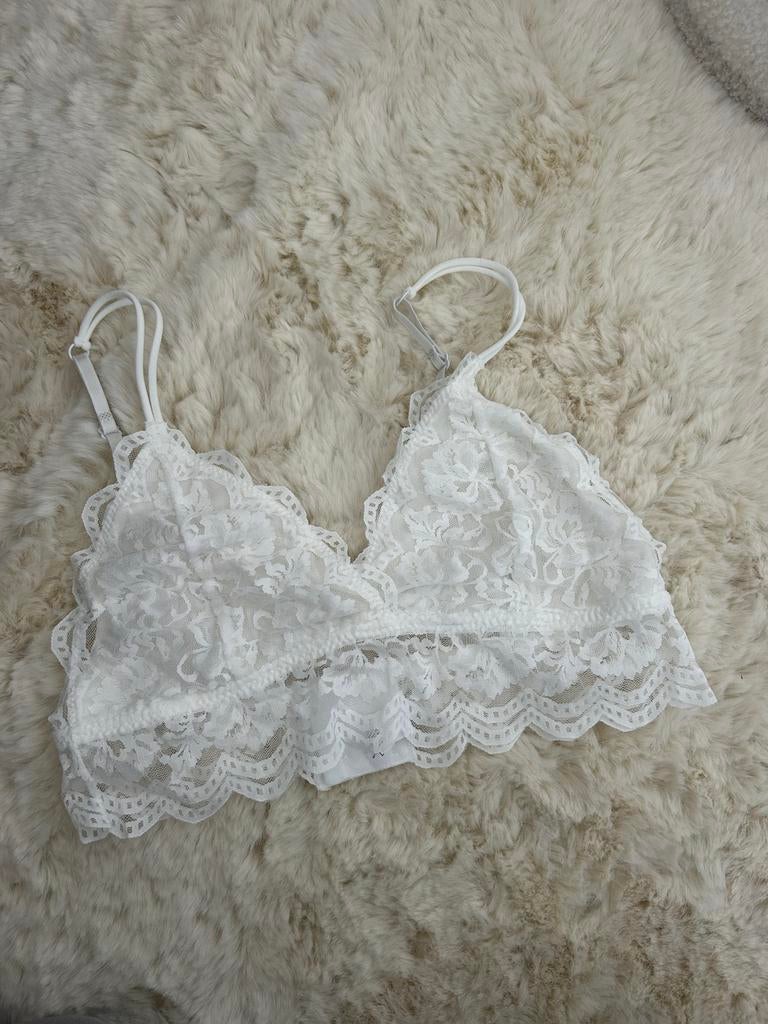 Witte kanten bralette - Maat L - Shein, Verzenden, Wit, BH