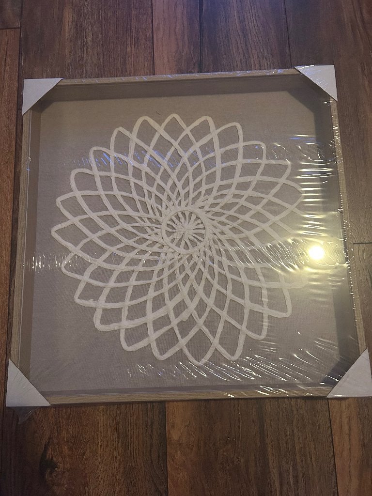 Schilderij flower off white glas - Leen Bakker, Ophalen