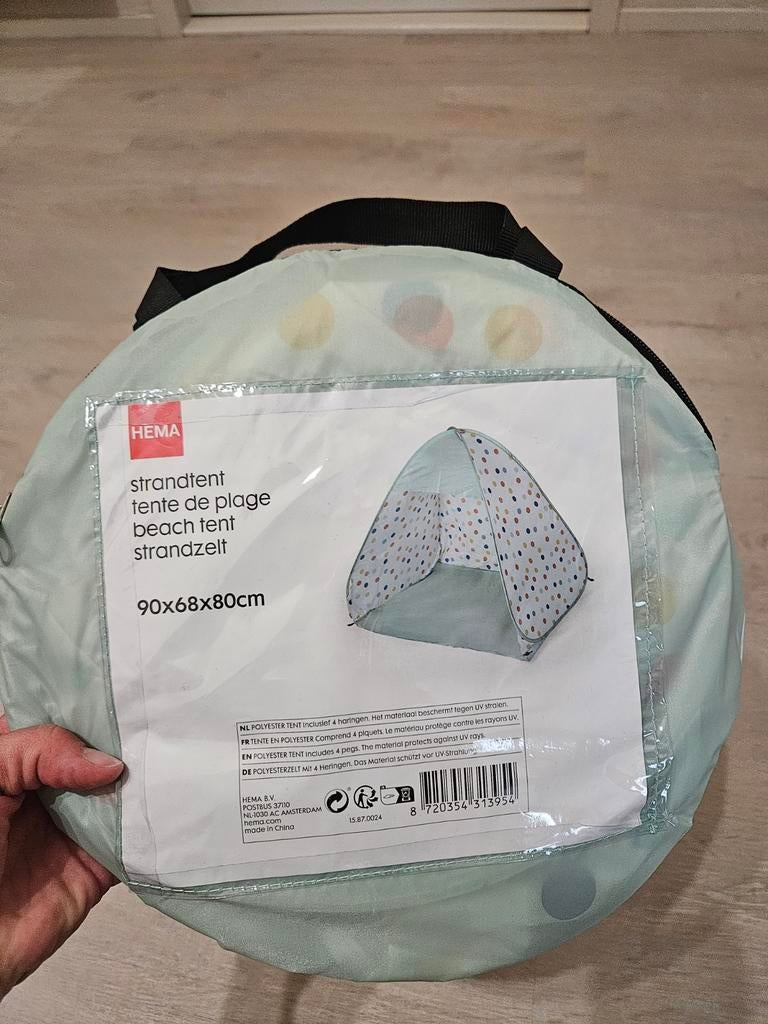 Hema strandtent - strandzeil - pop-up tent, Ophalen, Nieuw, Tot en met 2