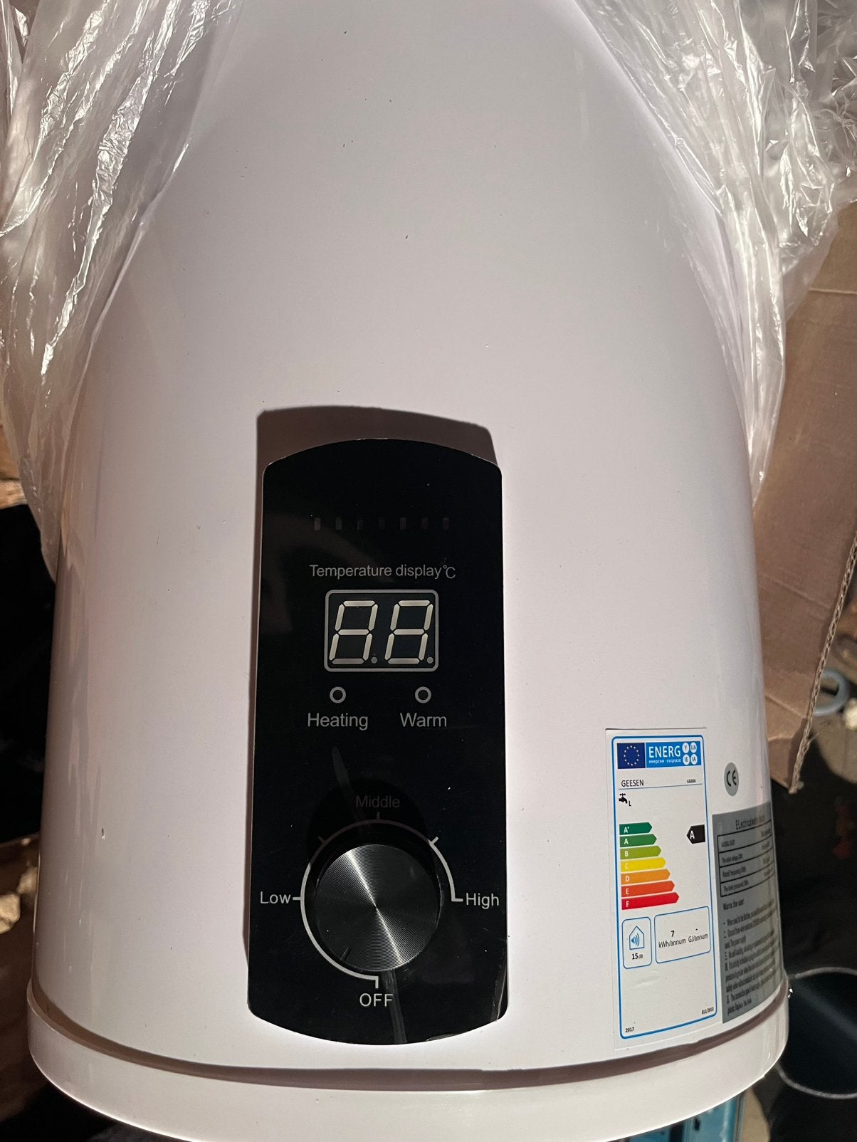30L elektrische boilel, 20 tot 100 liter, Nieuw, Minder dan 3 jaar oud, Boiler