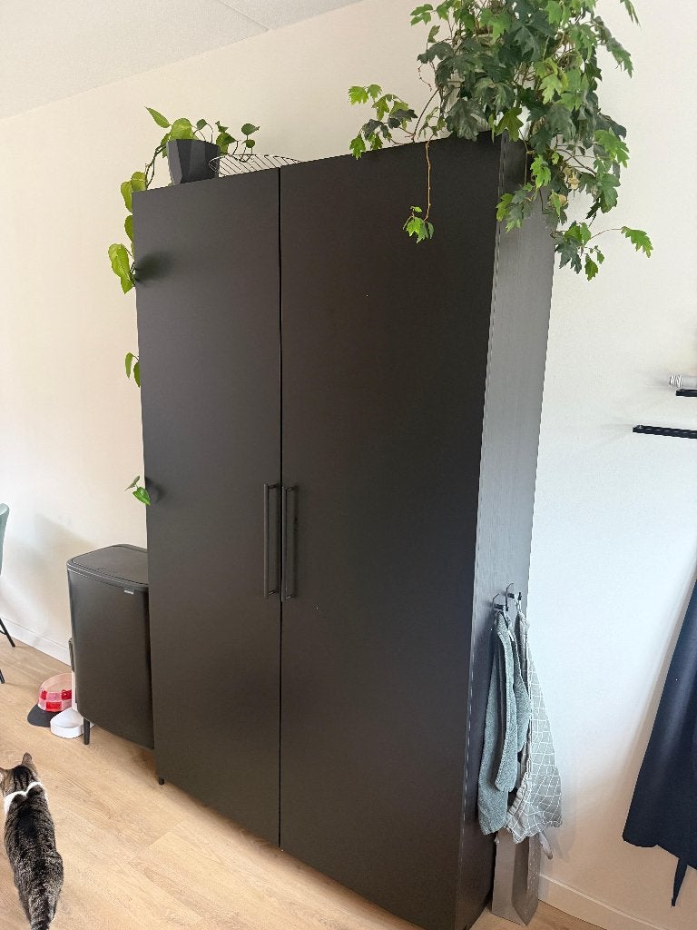 IKEA Metod zwarte hoge keukenkasten - 2 stuks 60x37x200 cm, Huis en Inrichting, Keuken | Keukenelementen, Ophalen, 100 tot 150 cm