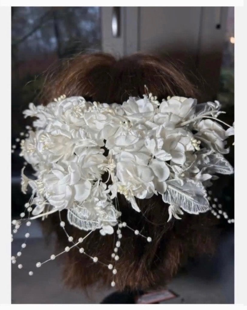 Prachtige Haar Bruidscorsage - Perfect voor de Bruid!, Wit, Ophalen of Verzenden, Zo goed als nieuw, Accessoires