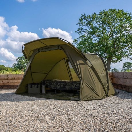 Ruime Karpertent/jrc defender peak Bivvy xl voor Vissers, Watersport en Boten, Ophalen of Verzenden, Zo goed als nieuw, Complete set