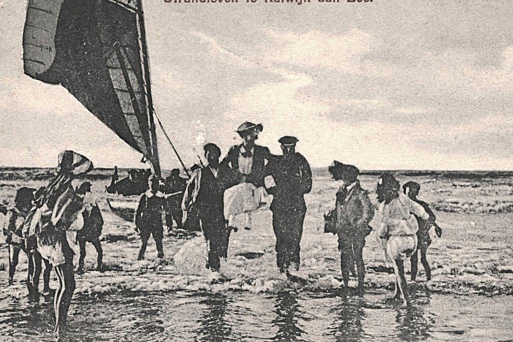 983574 Katwijk aan Zee Strand 1922 Postzegel Afgeweekt, Ophalen of Verzenden, 1920 tot 1940, Gelopen, Zuid-Holland