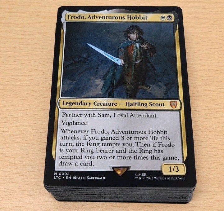 MTG Commander Deck Frodo (The Hobbit), Ophalen of Verzenden, Zo goed als nieuw, Speeldeck