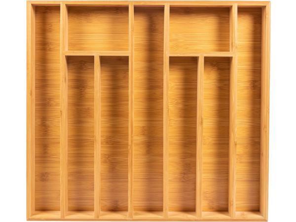 Grote Bestekbak Bamboe 51x47x5cm - 2 Stuks, Ophalen of Verzenden, Zo goed als nieuw, Hout, Los bestek