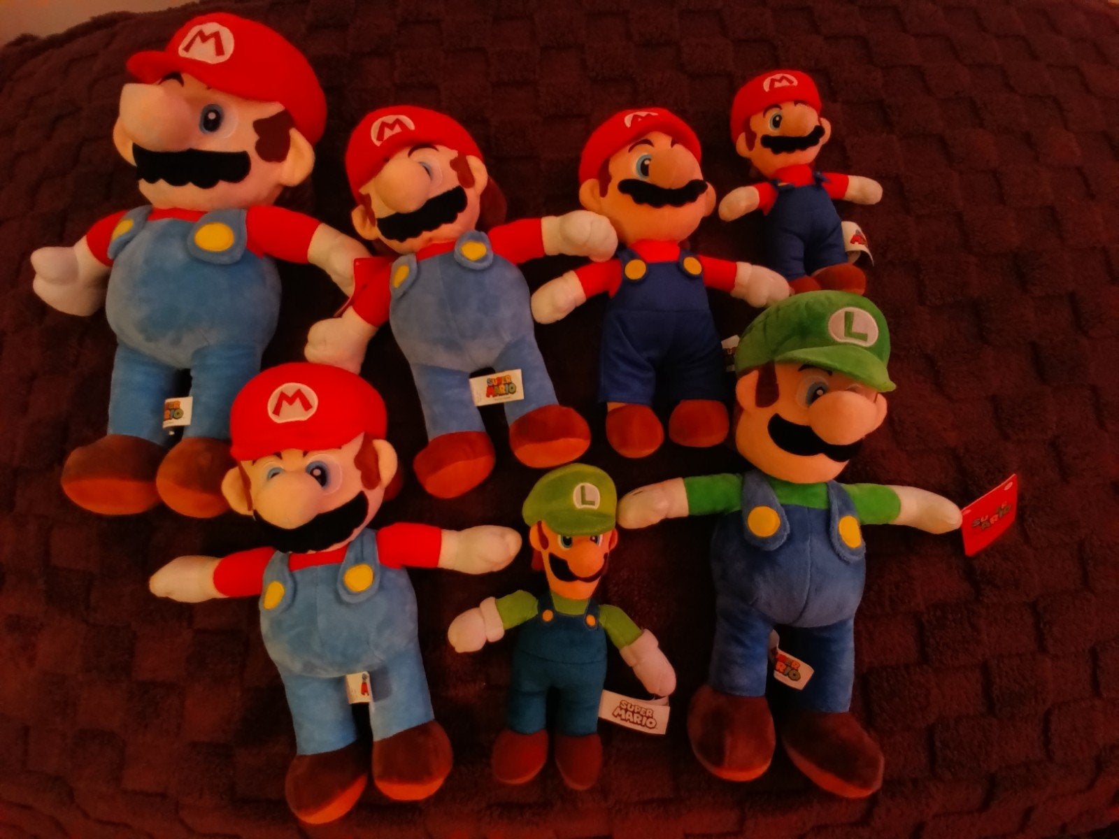 Mario Bros & Luigi Knuffelcollectie - 7 stuks, Overige typen, Ophalen of Verzenden, Nintendo, Middelgroot (20 tot 80 cm)