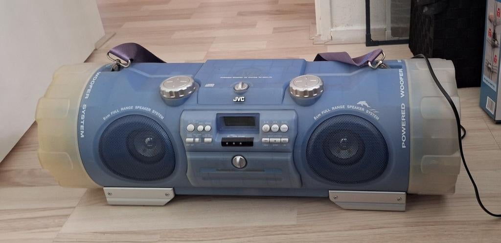 JVC Boomblaster RV-B90LTD - CD, Radio, Cassette, AUX, Ophalen, JVC, Draagbaar, Tuner of Radio