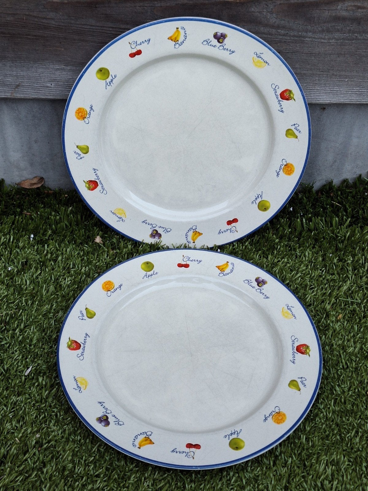 2x Vintage Fruitborden - ART-DESIGN - Zo goed als nieuw, Huis en Inrichting, Overige merken, Keramiek, Vintage, Ophalen of Verzenden