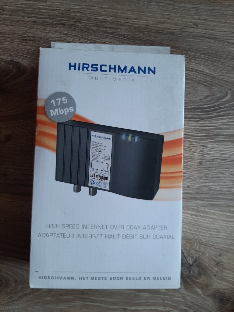 hirschmann multimedia high speed internet over coax adapter, Ophalen, Nieuw, Minder dan 2 meter, Coaxiale kabel