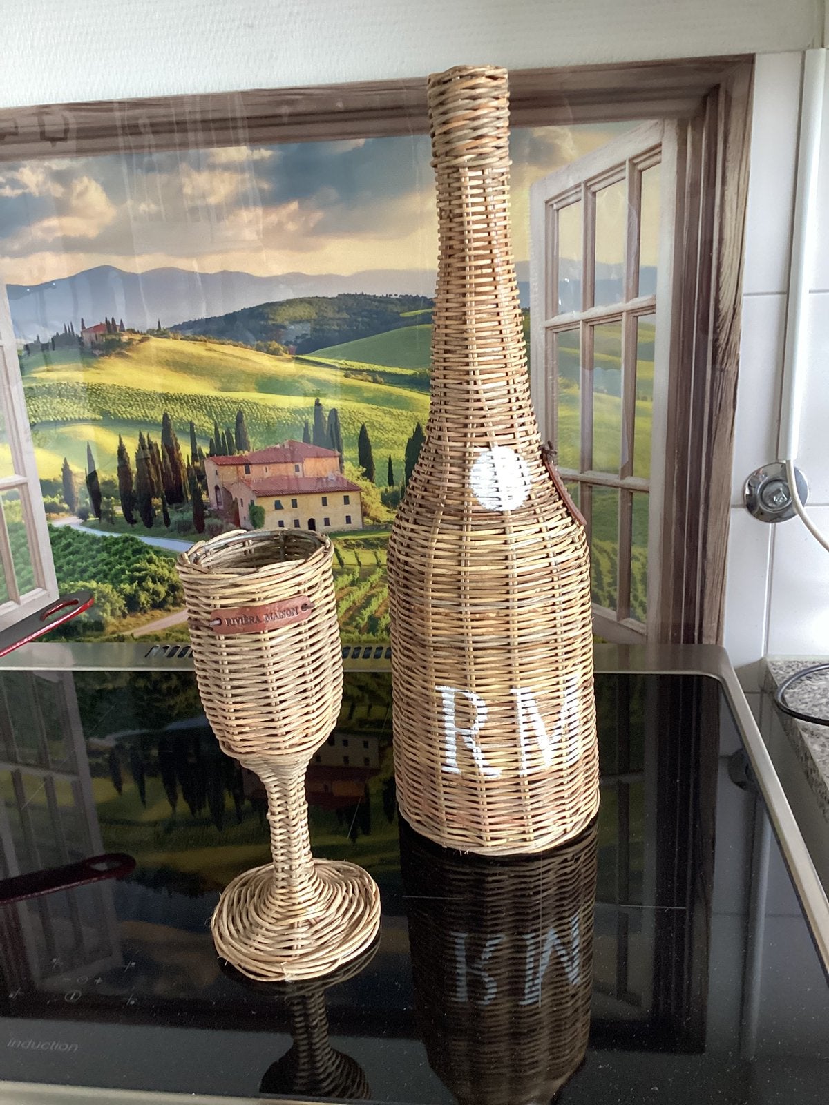 Riviera maison fles en glas, Huis en Inrichting, Ophalen of Verzenden, Zo goed als nieuw, Glas