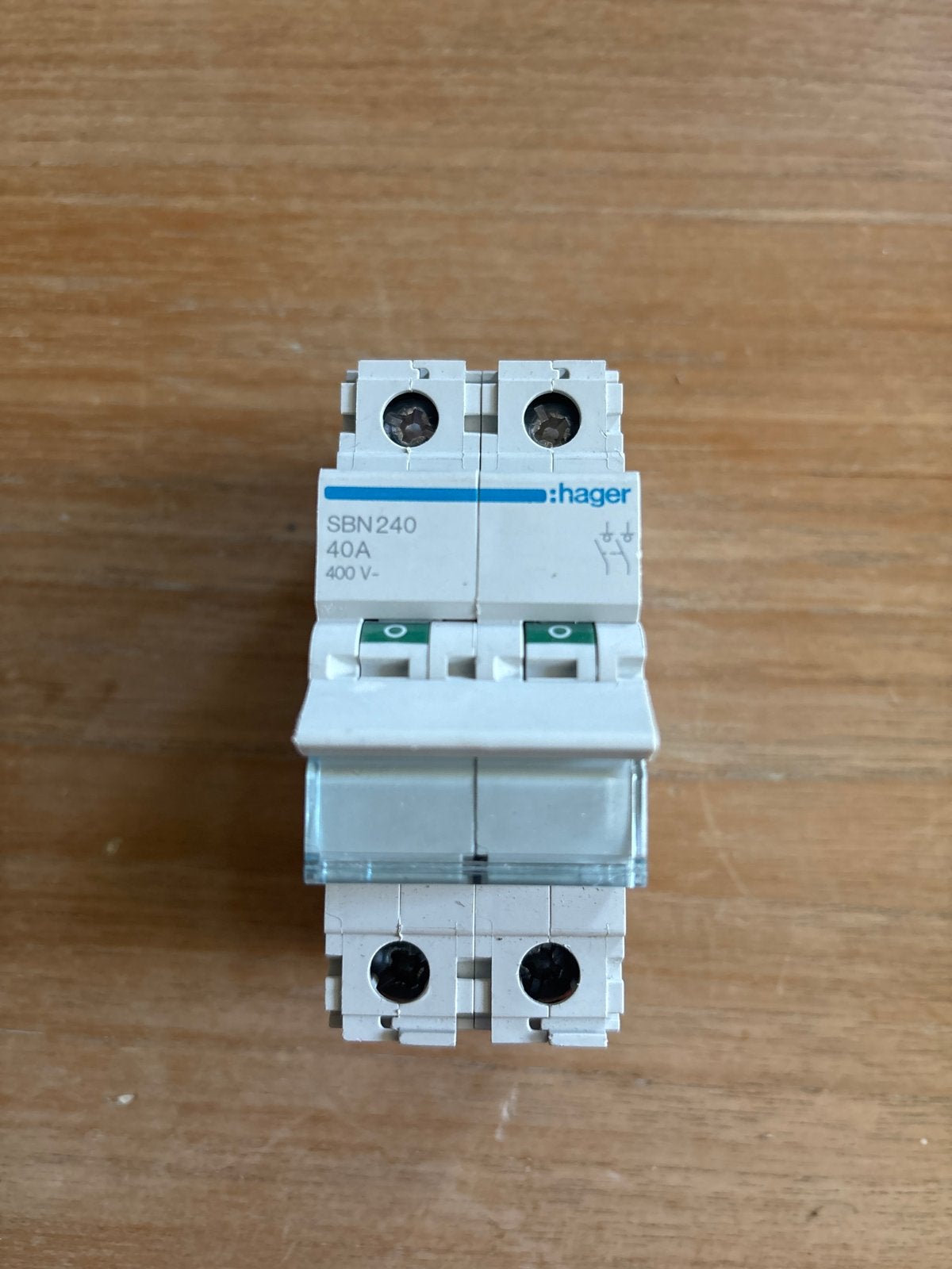 Hager SBN240 40A 400V hoofdschakelaar., Ophalen of Verzenden, Gebruikt, Hager, Installatieautomaat