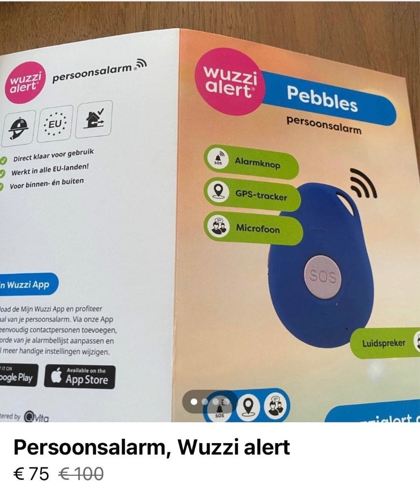 Persoonsalarm, Wuzzi alert, Ophalen, Zo goed als nieuw