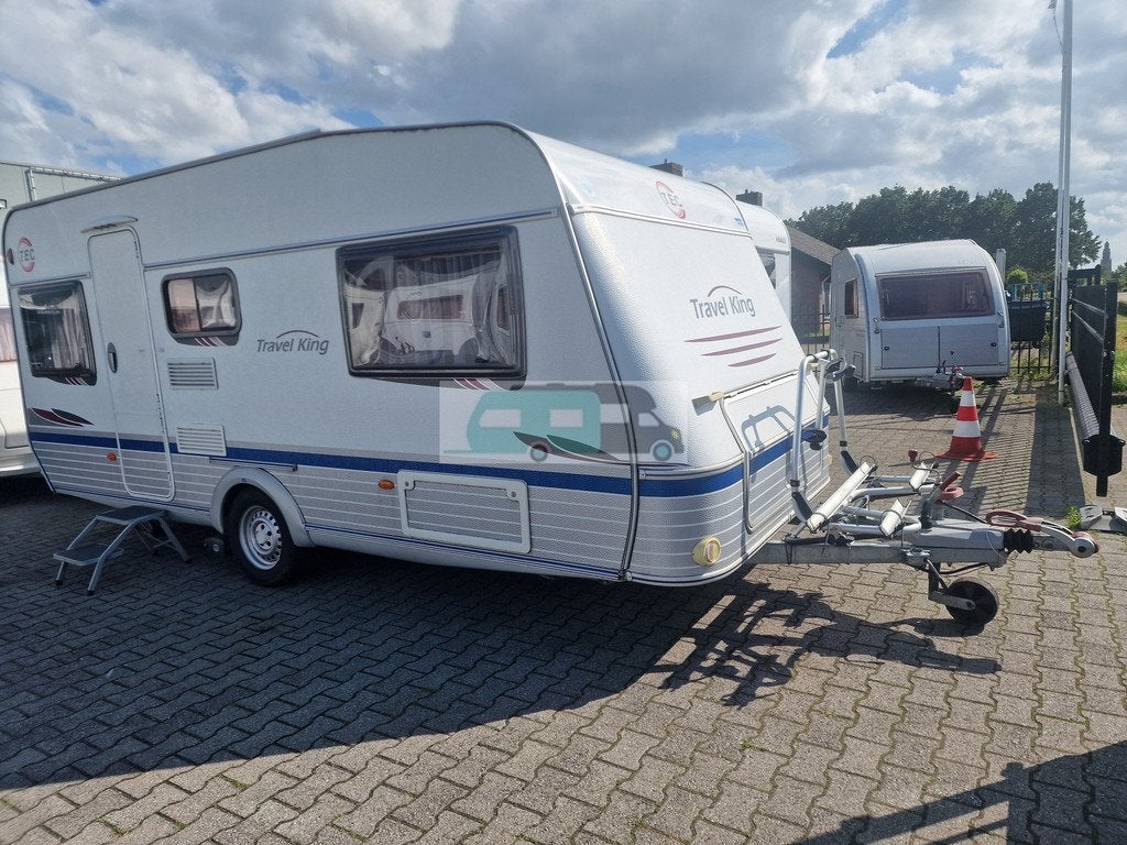 TEC travelking 490K1 enkele bedden (bj 2006), Caravans en Kamperen, T.E.C., Schokbreker, Bedrijf, 6 tot 7 meter