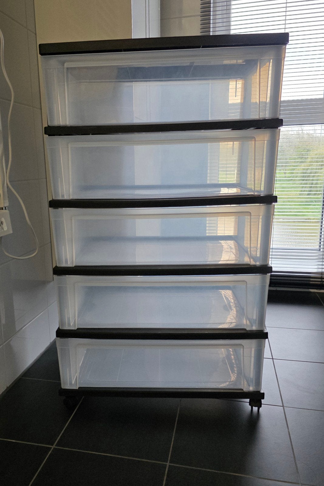 Iris Ohyama ladekast ladesysteem 5 lades 30 L met wielen, 5 laden of meer, Ophalen, Kunststof