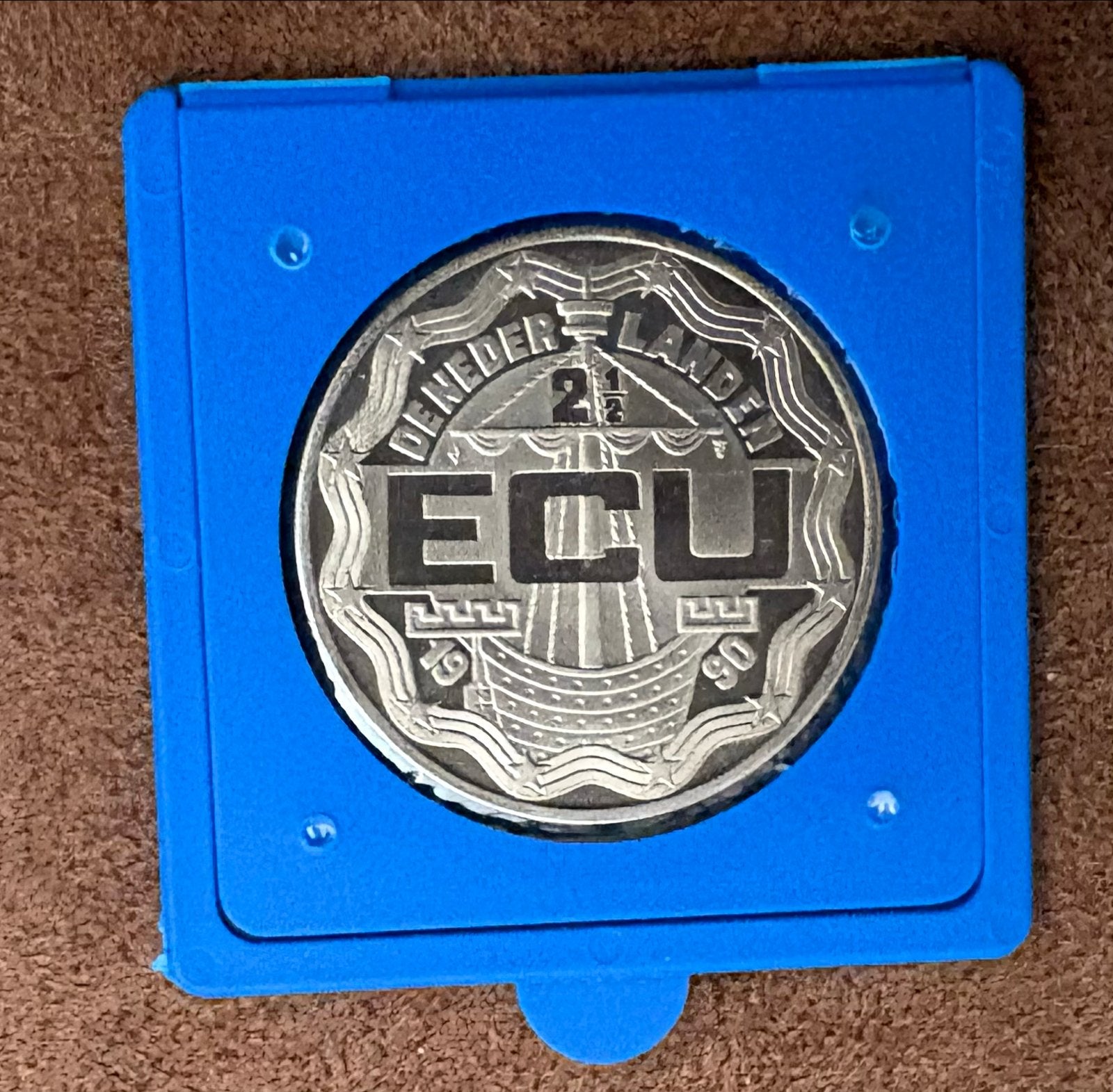 Zeldzame 2½ ECU munt Nederland 1990 - Geert Groote, Ophalen of Verzenden, Koningin Beatrix, Overige waardes, Losse munt