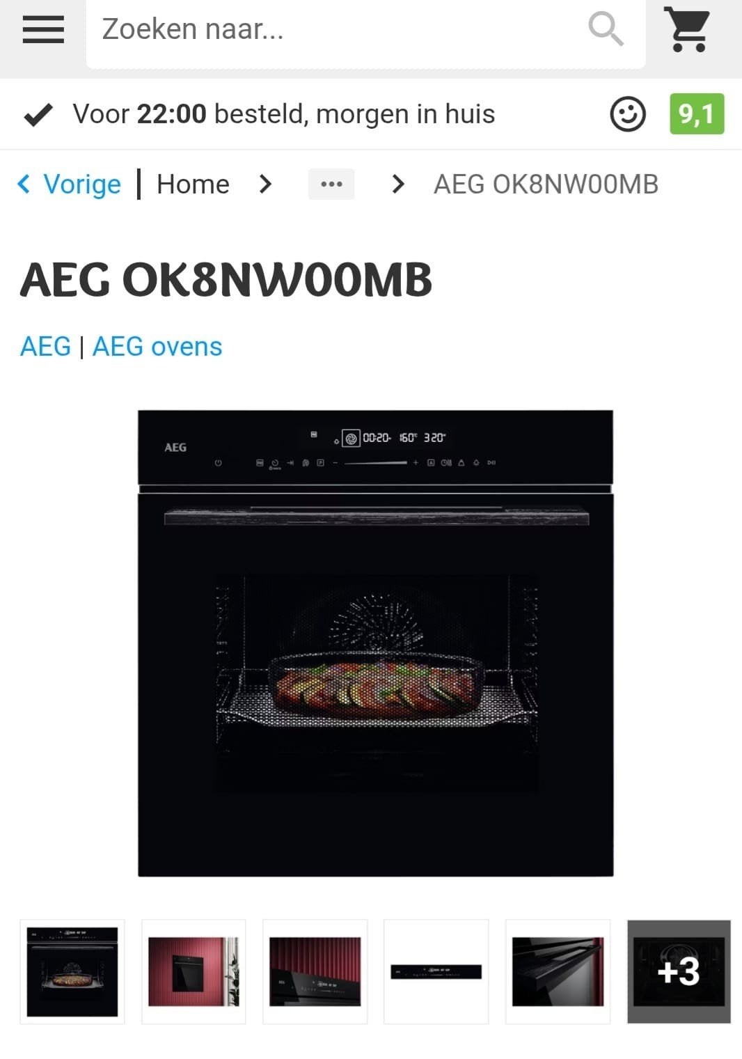 AEG OK8NW00MB Inbouw Combimagnetron - Zwart Kort gebruikt, Witgoed en Apparatuur, Magnetrons, Combimagnetron, Nieuw, Ophalen of Verzenden