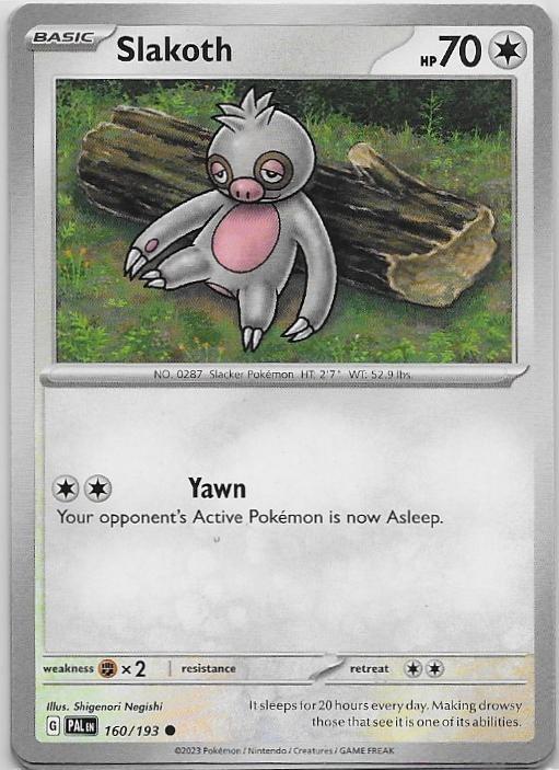 Paldea Evolved,  Slakoth [common] 160/193, Verzenden, Nieuw, Losse kaart