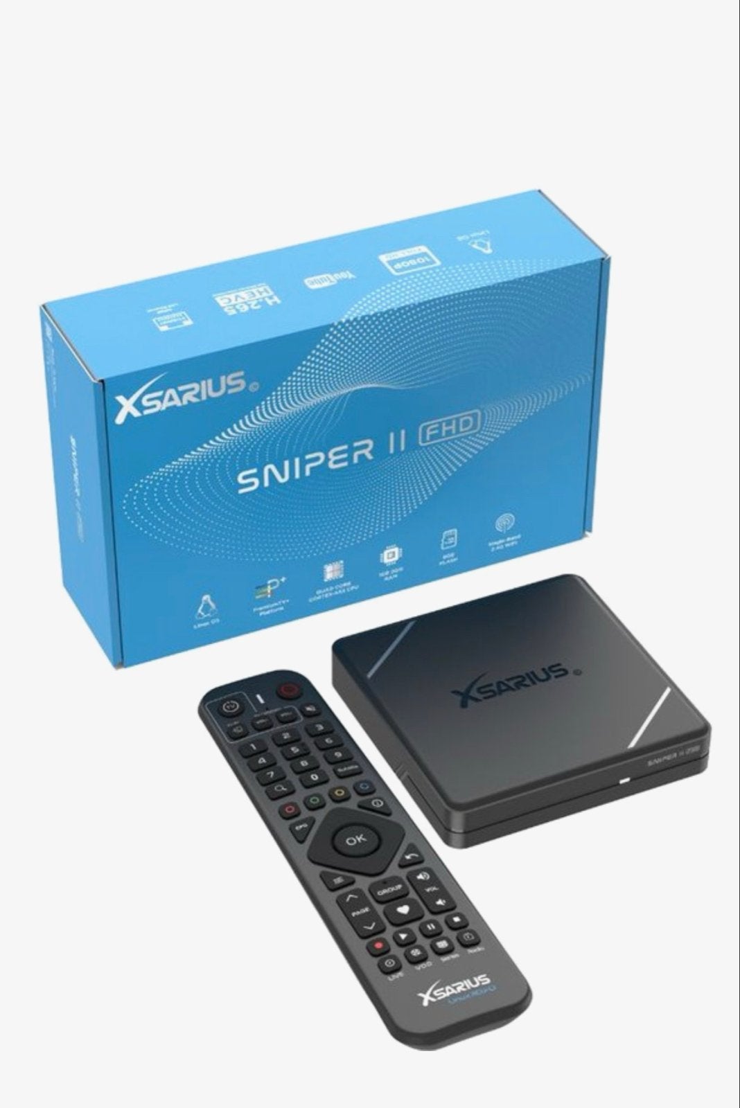 XSARIUS SNIPER II FHD - LINUX OTT Mediastreamer, Ophalen of Verzenden, Zo goed als nieuw, HDMI, Zonder harde schijf