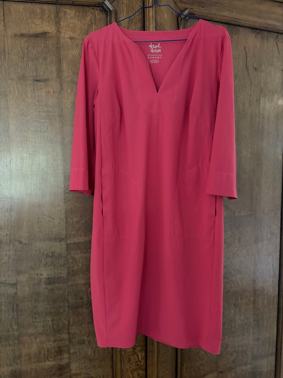 Travel Dress - Trvl Drss - Koraalrood Maat XS, Ophalen of Verzenden, Zo goed als nieuw, Knielengte, Roze