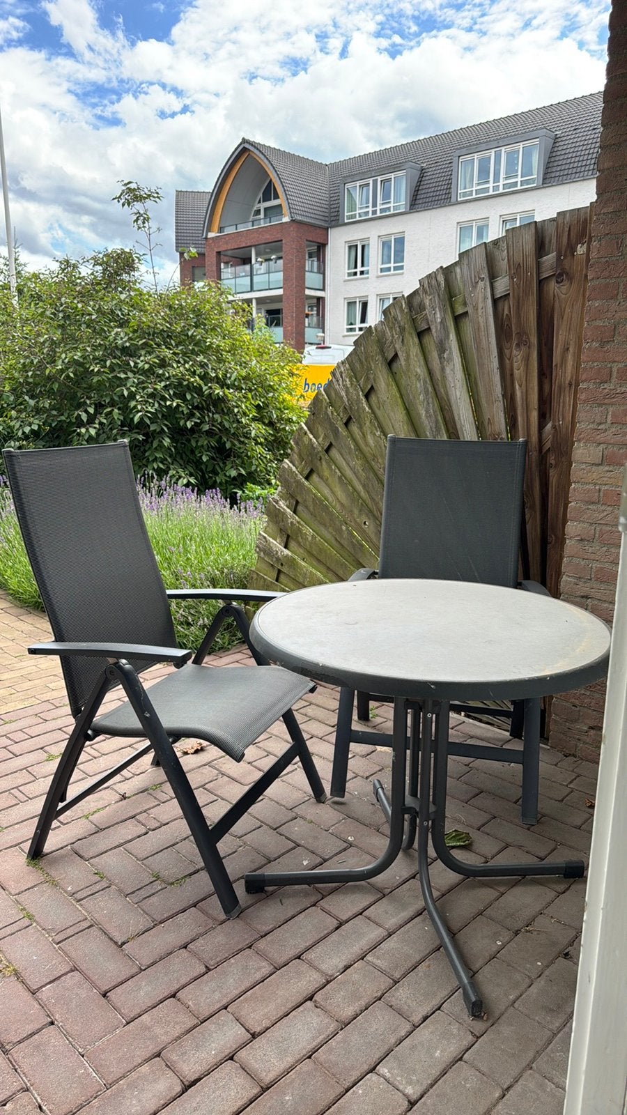 2 tuinstoelen, Ophalen, Gebruikt
