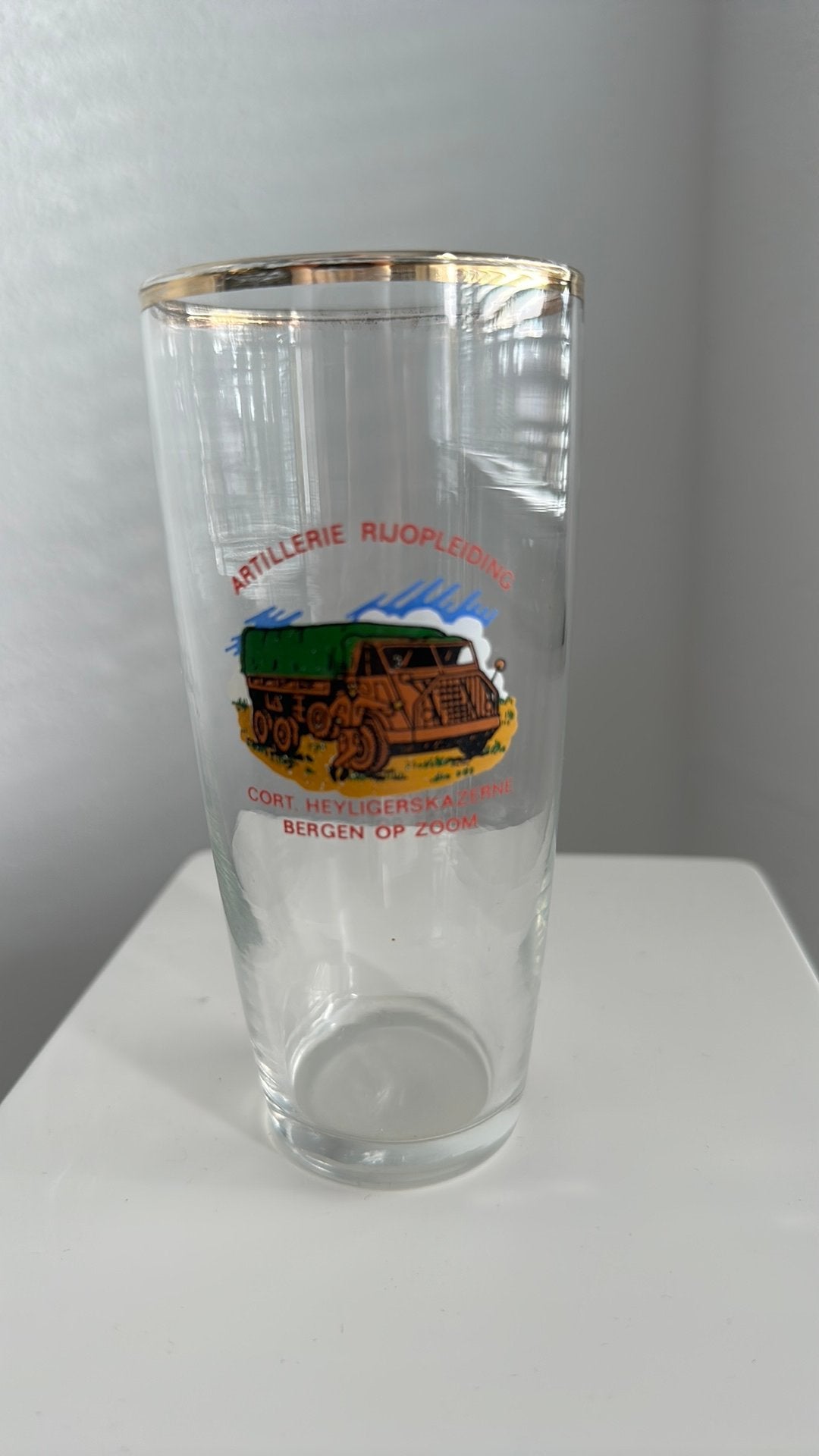 Bierglas artillerie rijopleiding., Verzamelen, Militaria | Algemeen, Ophalen of Verzenden, Landmacht, Overige typen