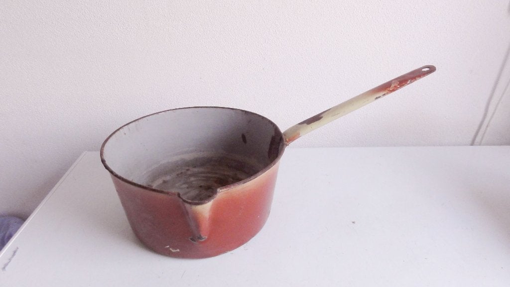 Pan, grote steelpan antiek Frankrijk, Ophalen of Verzenden