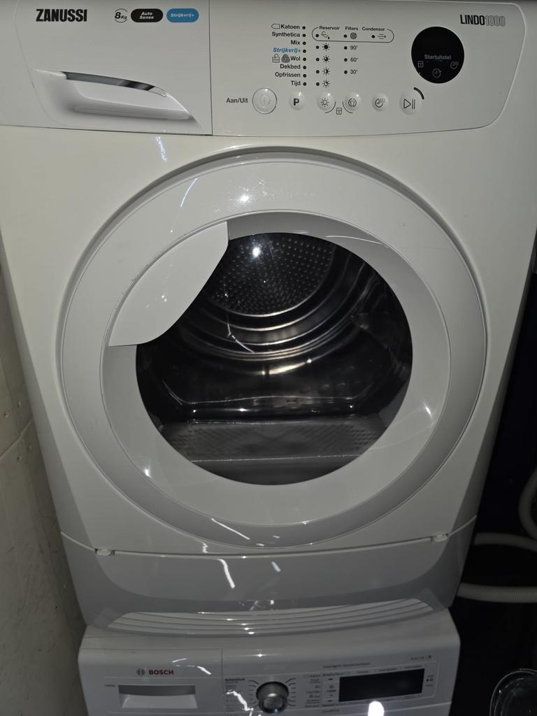 Zanussi Lindo1000 Droger 8kg - Zo goed als nieuw, 6 tot 8 kg, Ophalen of Verzenden, Zo goed als nieuw, Voorlader