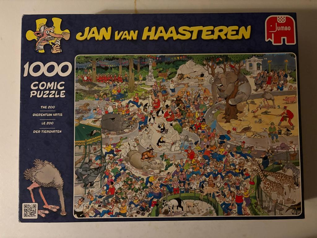Jan van Haasteren Dierentuin Artis 1000 stukjes, Ophalen, 500 t/m 1500 stukjes, Gebruikt, Legpuzzel
