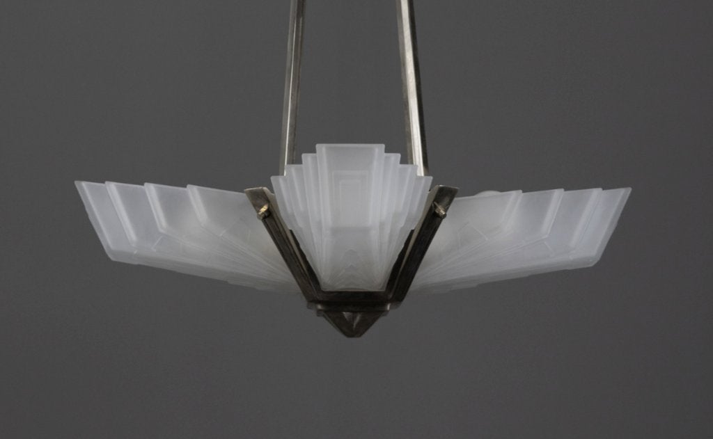 Giso Muller Art Deco lampenset, Huis en Inrichting, Ophalen of Verzenden, Zo goed als nieuw, Glas, Minder dan 50 cm