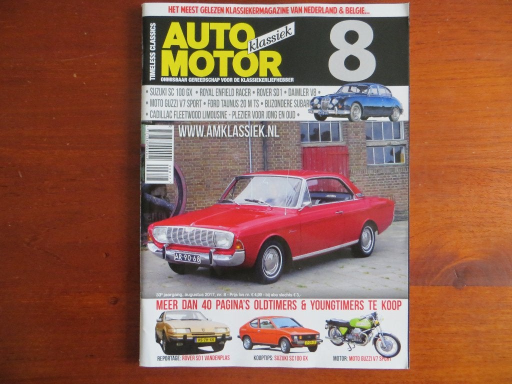Auto Motor Klassiek 8 2017 Daimler V8, Taunus 20M, Rover SD1, Ophalen of Verzenden, Nieuw, Ford