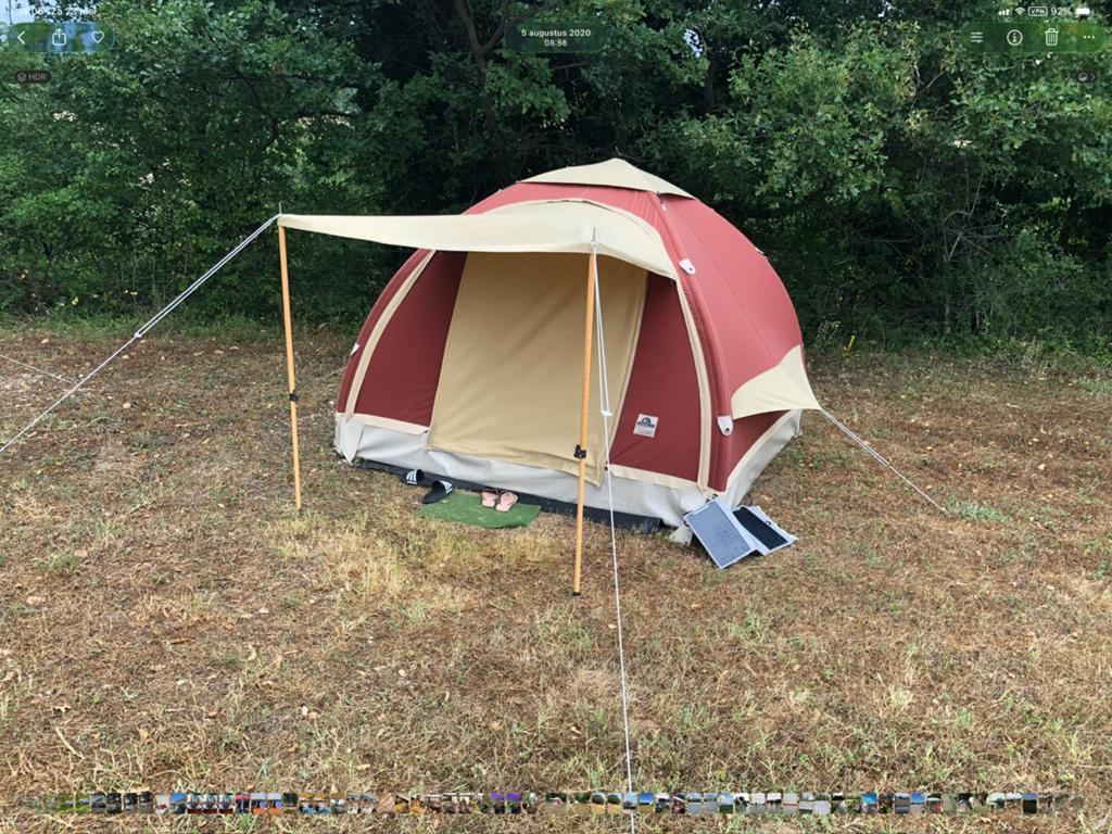Karsten 240 opblaas tent - Perfecte staat, Ophalen, Zo goed als nieuw, Tot en met 4