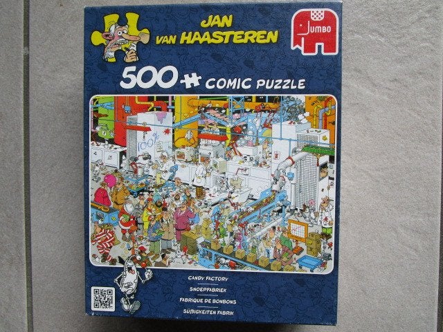 JAN VAN HAASTEREN : SNOEPFABRIEK 500 stukjes (nr.19025), Ophalen of Verzenden, 500 t/m 1500 stukjes, Zo goed als nieuw, Legpuzzel
