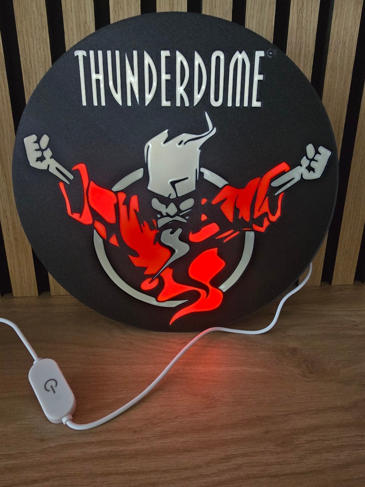 Thunderdome LED Wanddecoratie - Hardcore Verlichting, Overige merken, Kunststof, Zwart, USB-aansluiting