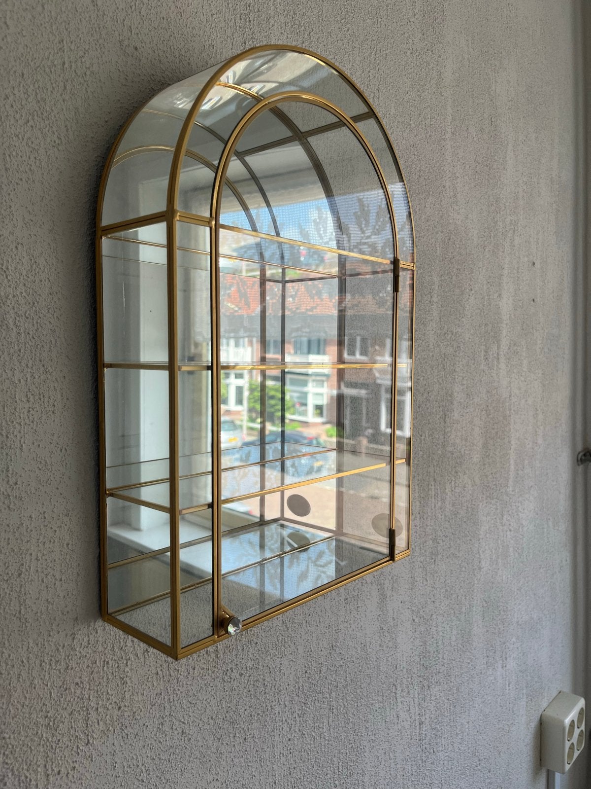 Swarovski Vitrinekastje met Glazen Planken - Boogvormig, Huis en Inrichting, Kasten | Vitrinekasten, Ophalen, Minder dan 50 cm