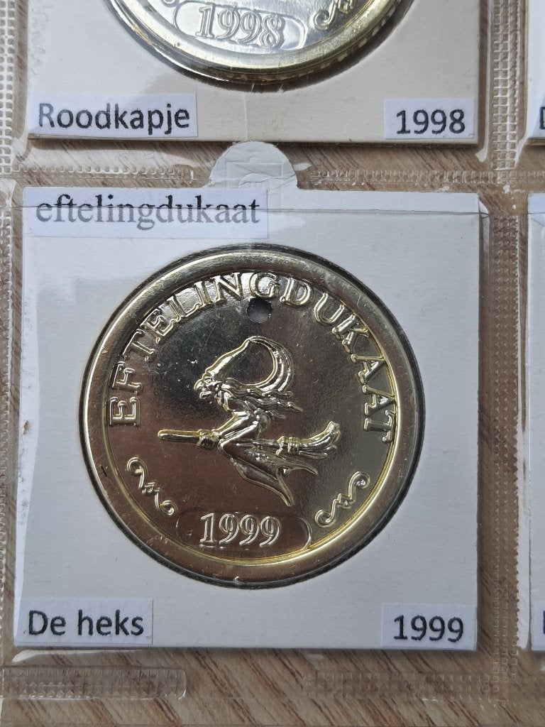Efteling dukaat ezeltje strekje 1999, Verzamelen, Ophalen of Verzenden, Zo goed als nieuw, Overige typen