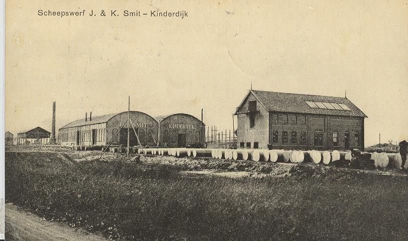 Kinderdijk Rotterdam Scheepswerven, Verzenden, Voor 1920, Gelopen, Zuid-Holland