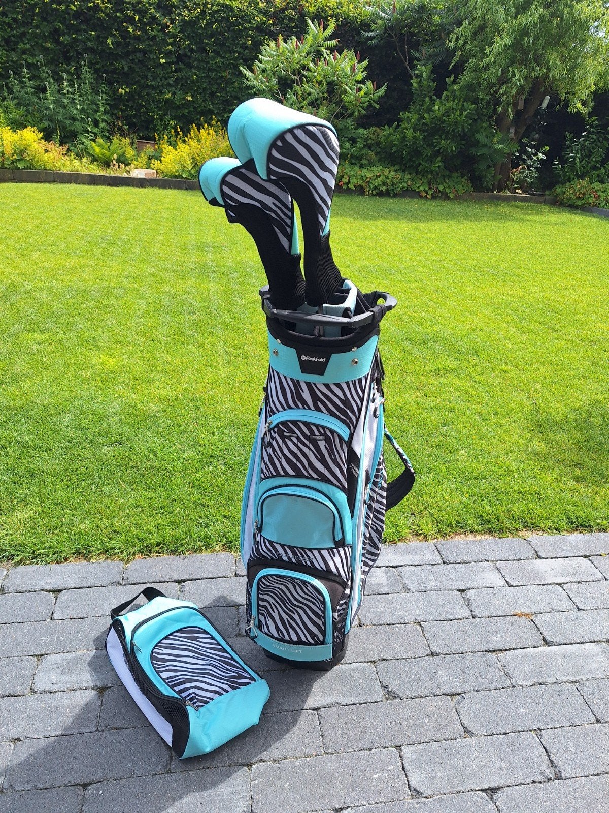 Fastfold golftas met headcovers en schoenentas, Ophalen, Gebruikt, Tas