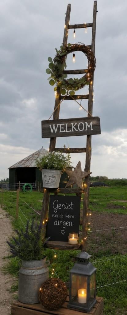 Ladder decoratie, Ophalen, Gebruikt, Bruin, Overige typen
